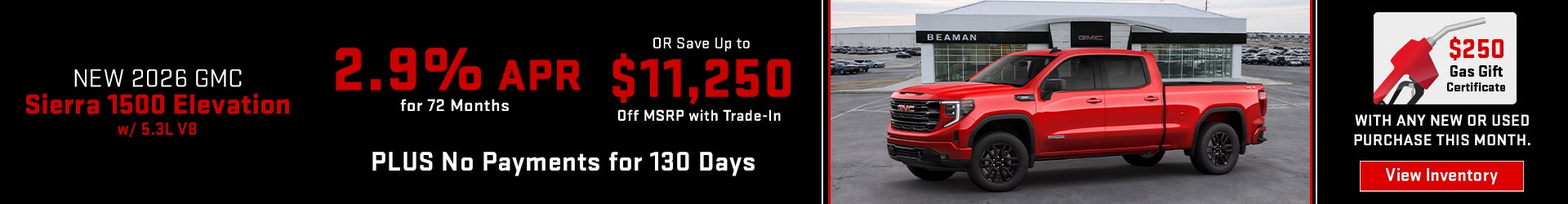 New 2026 GMC Sierra 1500 Elevation w/ 5.3L V8